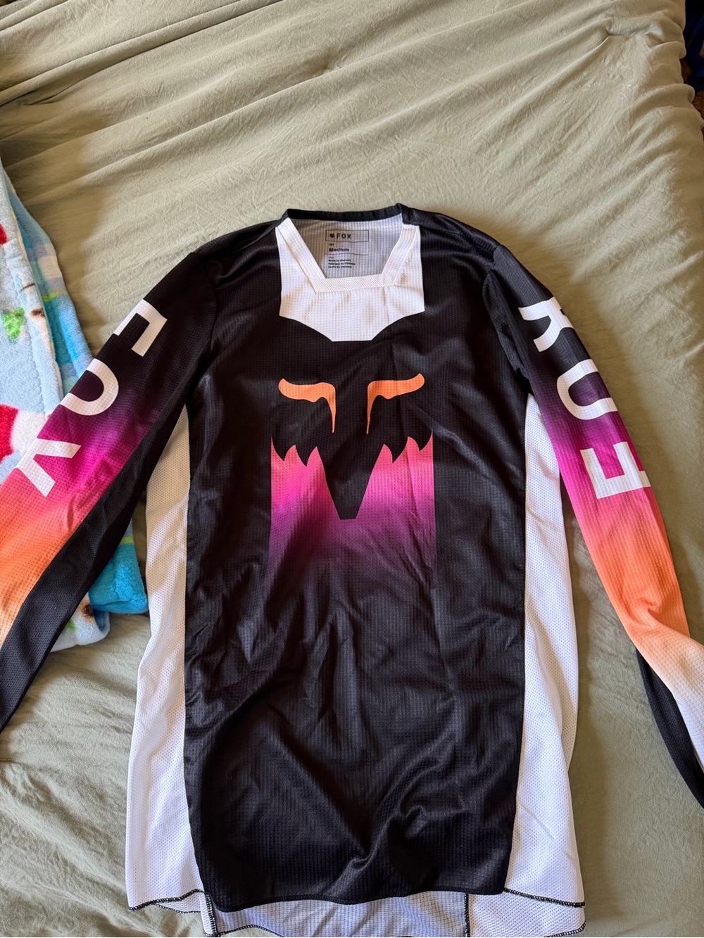 Fox Black and White Mesh Motocross Jersey